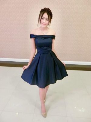 ชุดแต่งงาน ชุดออกงาน ชุดราตรี ให้เช่า สวย สีน้ำเงิน