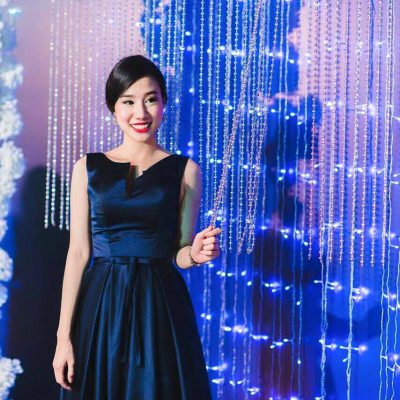 ชุดแต่งงาน ชุดออกงาน ชุดราตรี ให้เช่า สวย สีน้ำเงิน