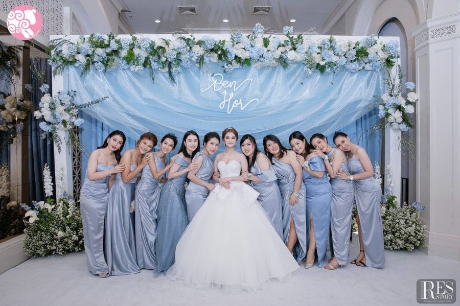 ชุดเพื่อนเจ้าสาวสีฟ้า